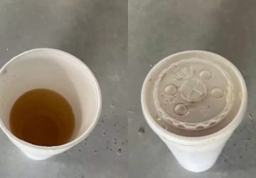 livreur urine gobelet