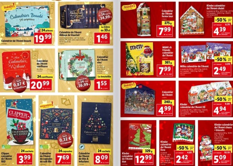 lidl devoile calendrier avent petit grand