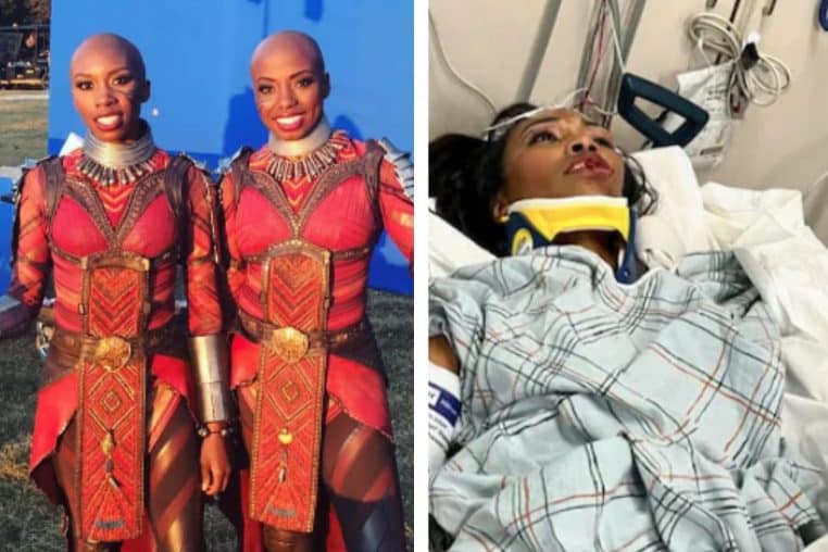 actrice black panther Carrie Bernans accident (1)