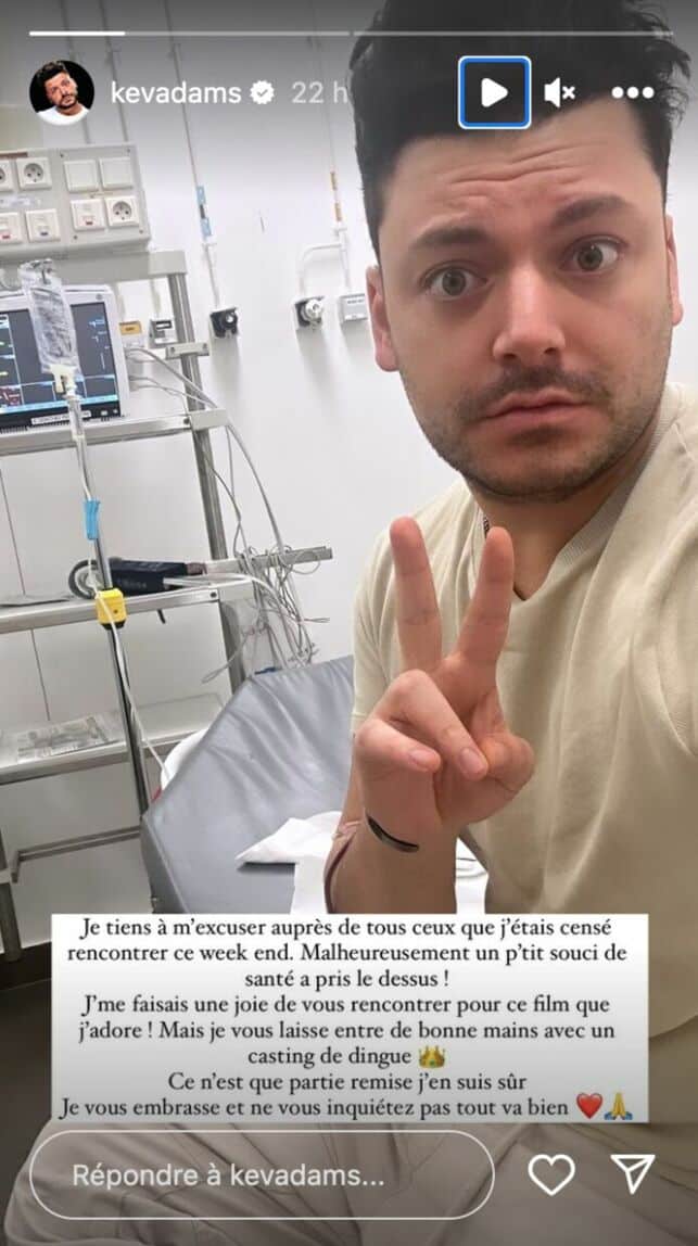 kev adams nouvelle hospitalisation urgence