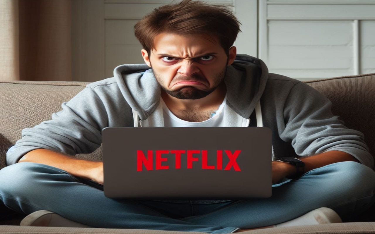 personne en colère suite à l'augmentation des tarifs Netflix.