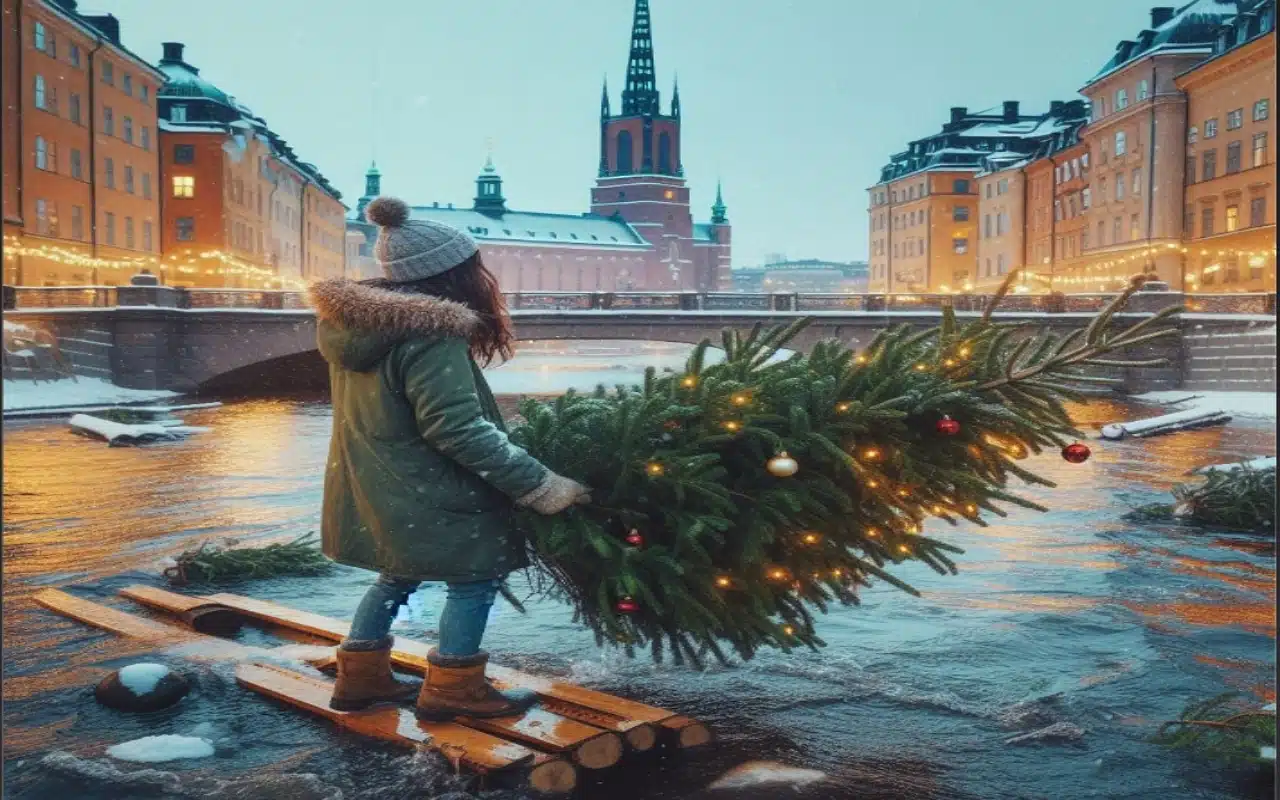 personne-jetant-un-sapin-dans-l-eau