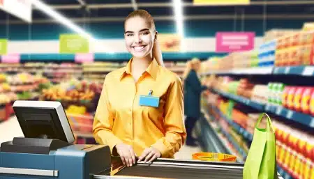 Caissière dans un super marché