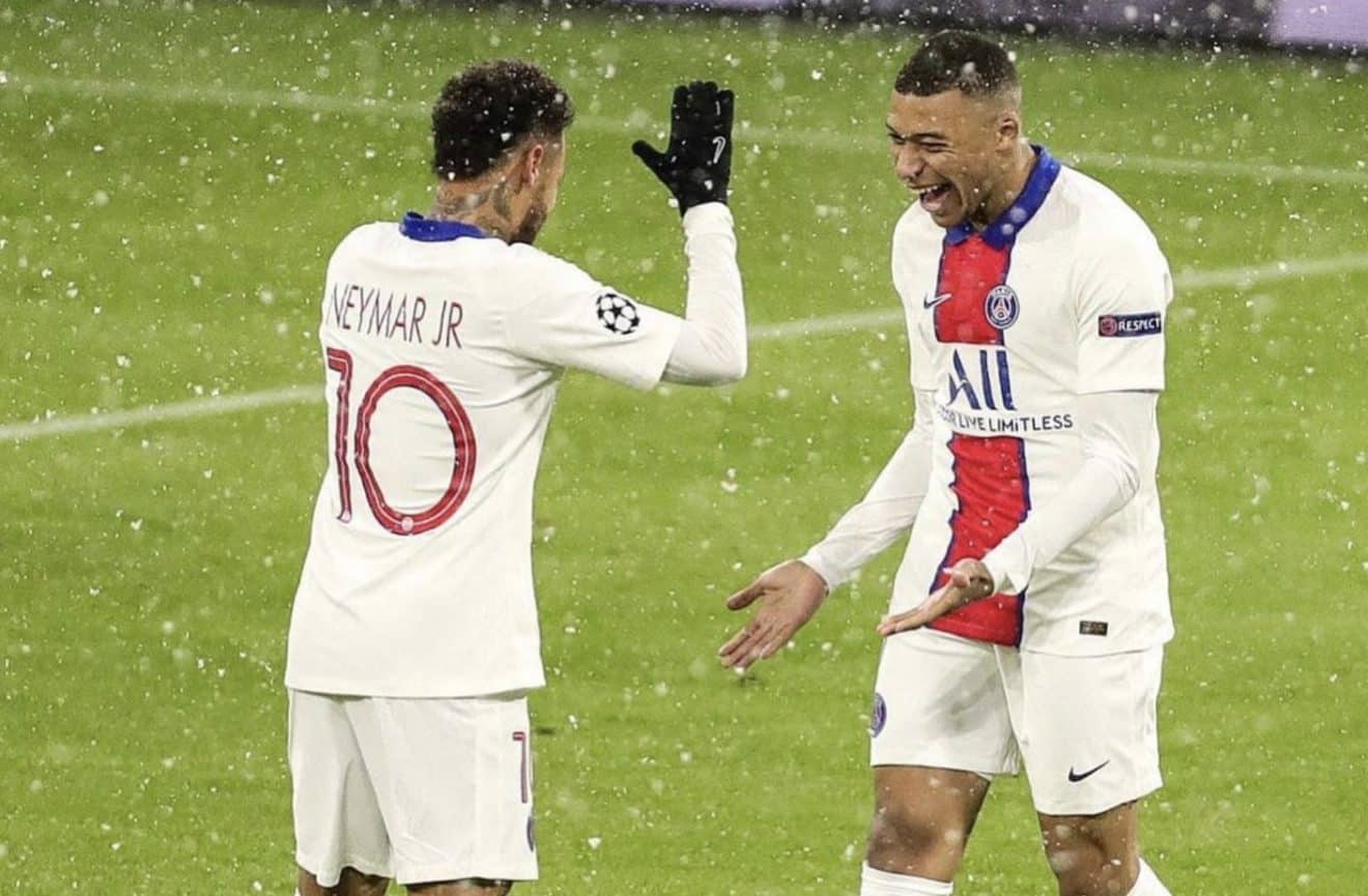 Neymar et Mbappé en 2021 avant l'arrivée de Messi au PSG.