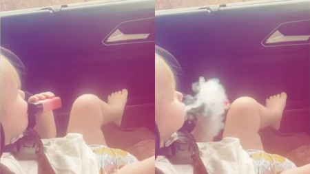 bébé vapote