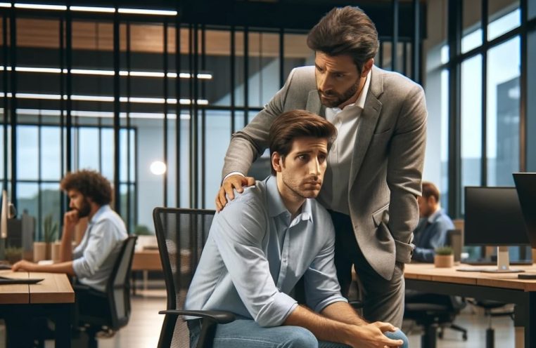 Blague du jour : Deux collègues discutent, mais l'un d'eux est triste