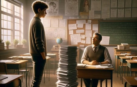 Blague du jour : Un jeune homme rend en retard sa copie lors d'un examen