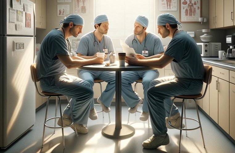 Blague du jour : Quatre chirurgiens discutent en salle de repos