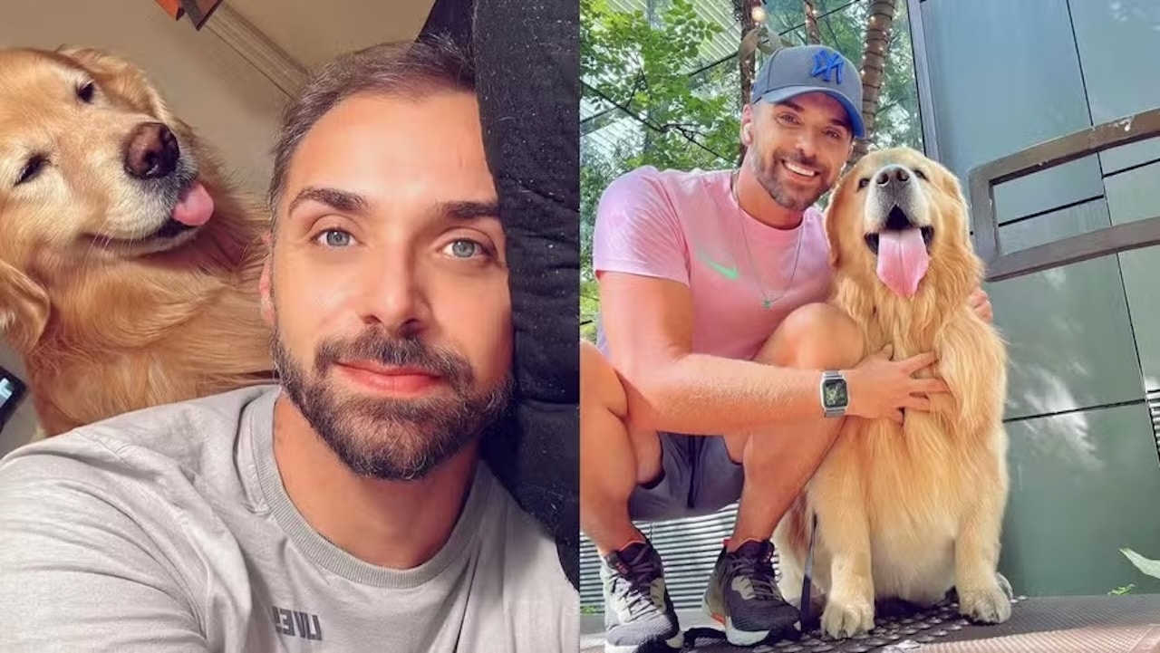 Joao à gauche, maitre de Joca à droite. Le chien de Joao est décédé de soif dans une tragédie aérienne au Brésil.