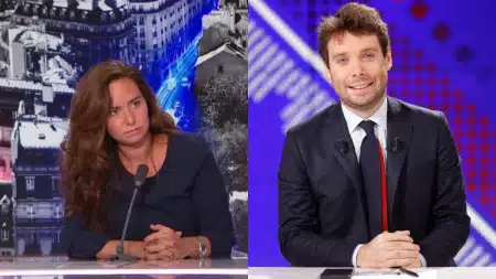 Sarah Knafo à gauche et Benjamin Duhamel à droite