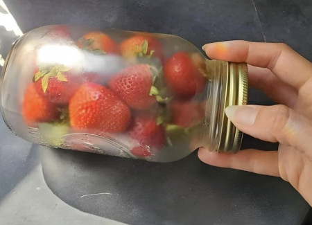 astuce fraise bocal
