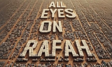 Image illustration une image pour sensibiliser au massacre à Rafah fais le tour des réseaux.
