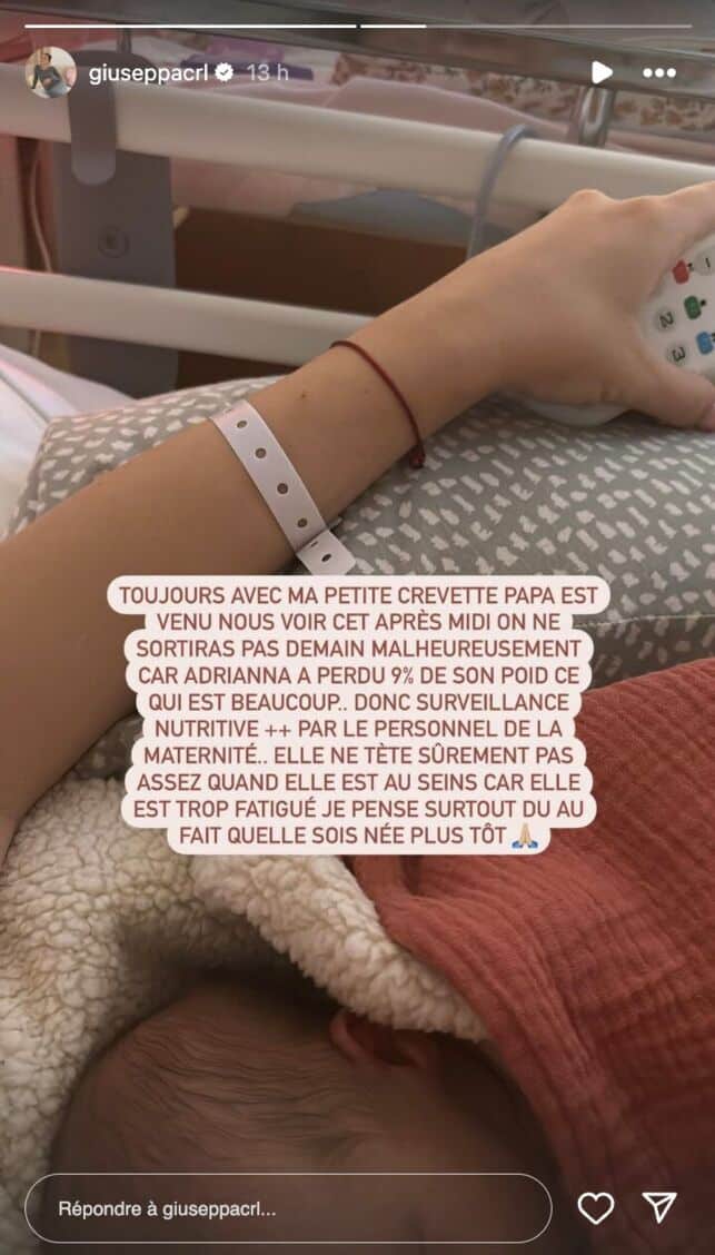 paga guiseppa parents mauvaises nouvelles bebe