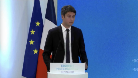Image capture d'écran, Jordan Bardella n'est pas qualifié pour le poste de Premier ministre selon Gabriel Attal.