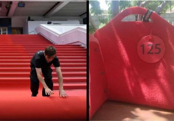 tapis rouge cannes recyclé