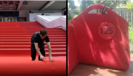 tapis rouge cannes recyclé