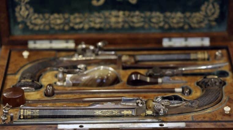 Image illustrations, des pistolets de Napoléons ont été vendus aux enchères.