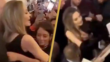 Angelina Jolie Fan effrayant approche