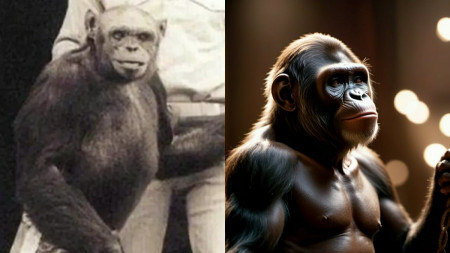 Homme humanzee avorte