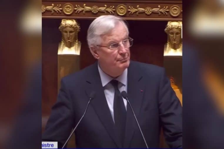 michel barnier @capture ecran assemblee nationale censure 2024