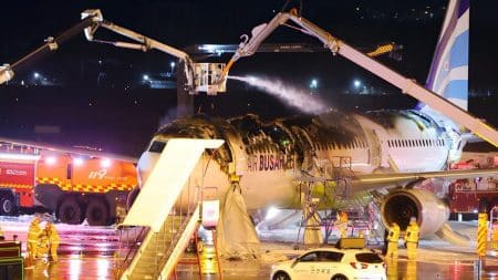 Incendie d'un Airbus à Busan