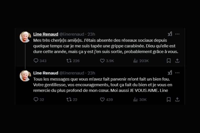 line renaud twitter x malade