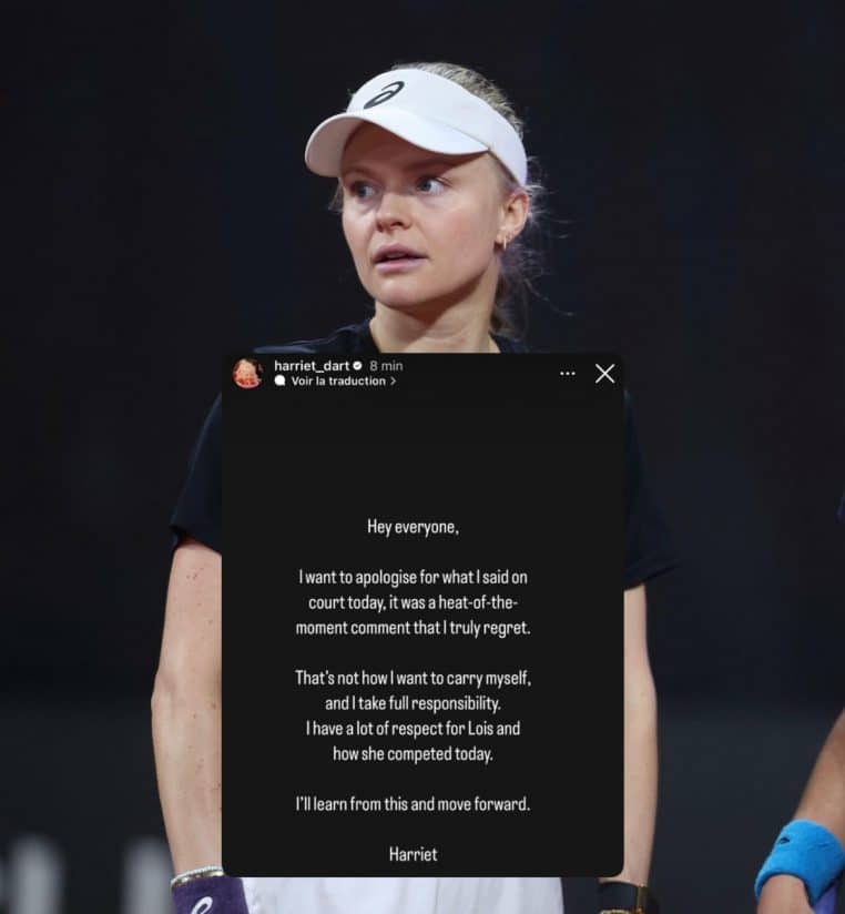 Tennis Harriet Dart excuses