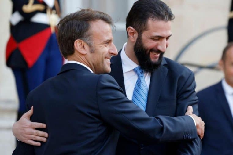 Ahmad al-Chareh et Emmanuel Macron @ludovic marin