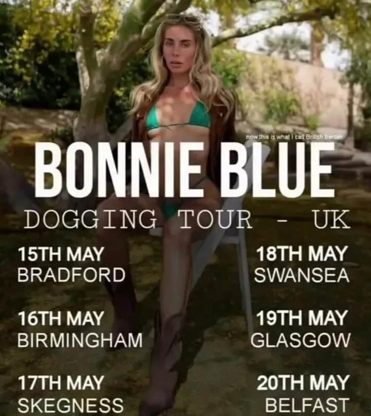Bonnie Blue part en tournée "Dogging tour"