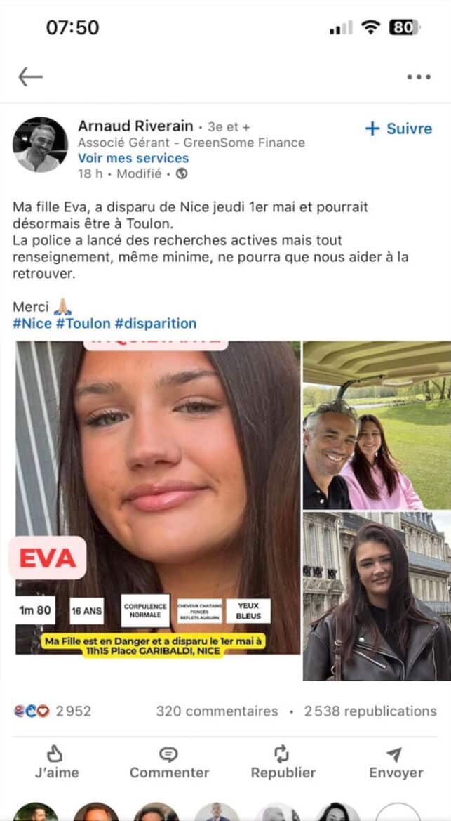 eva fille comedien a disparu