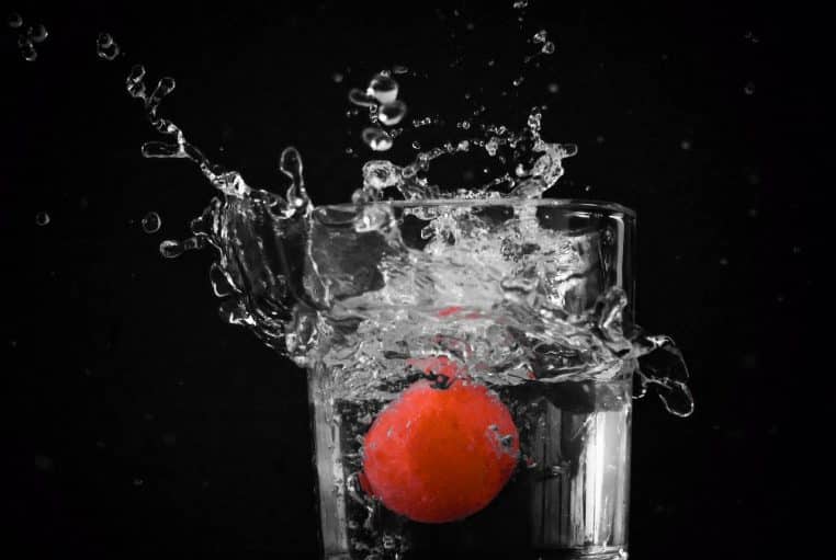 orange, nature, glass, water glass, fontaine, effect, water
