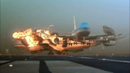 Femme accident avion