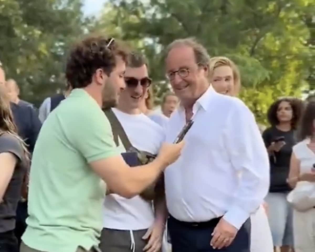 François Hollande selfie