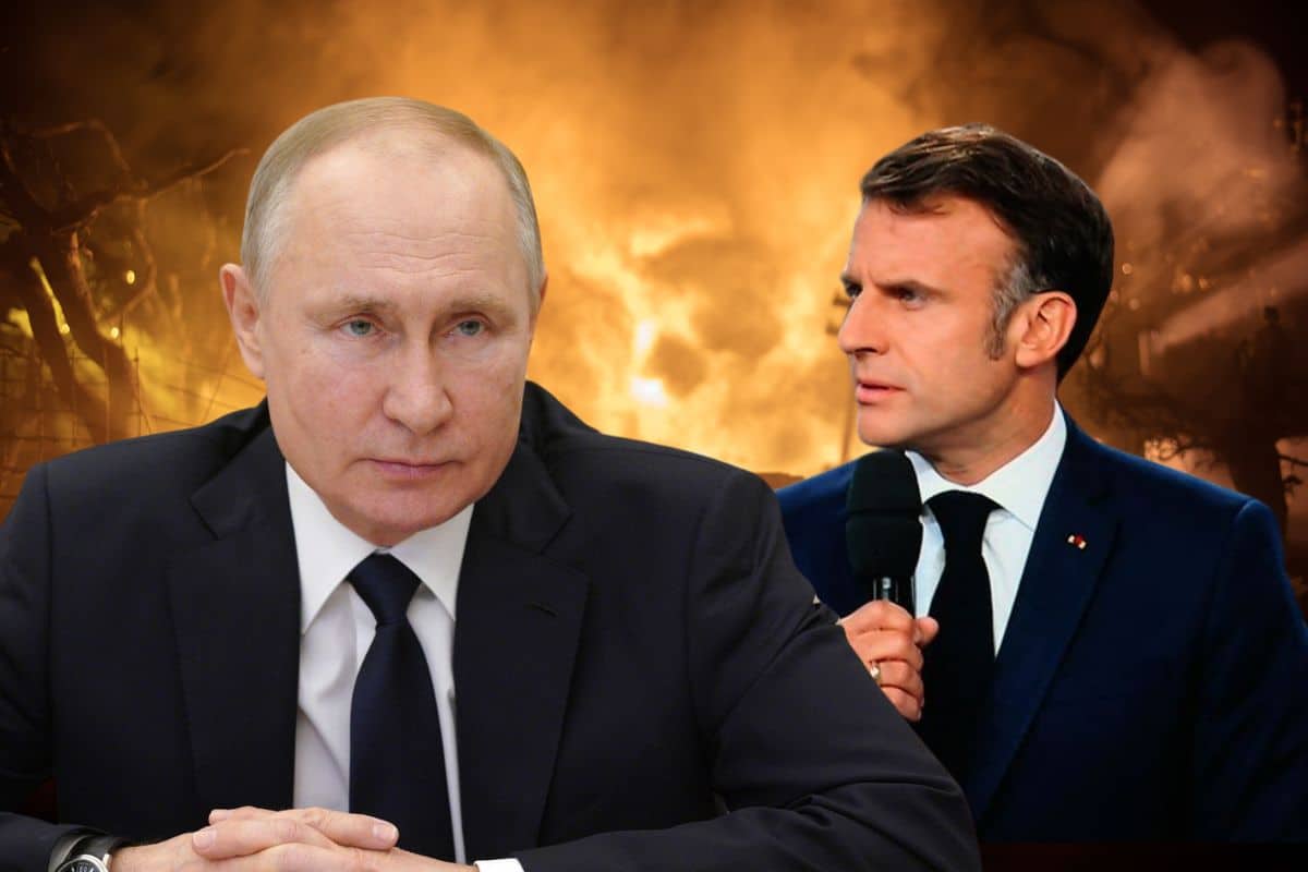 emmanuel macron et poutine russie @canva @creative commons