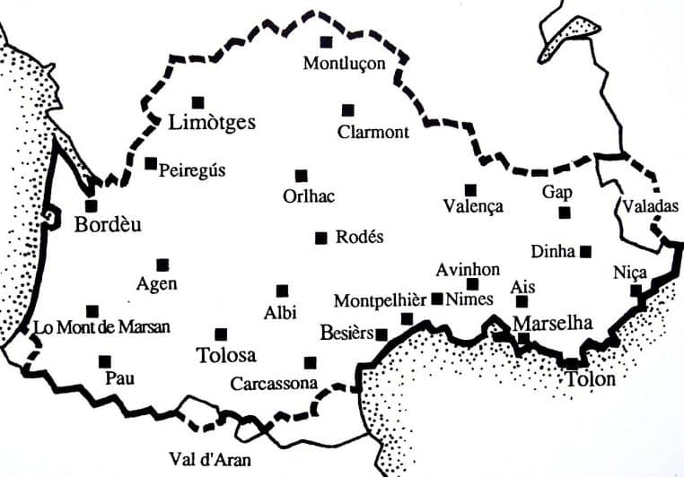 Carte des principales villes d’Occitanie.