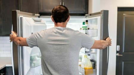 Homme Frigo Vide