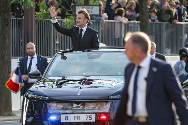 macron voiture 14 juillet @DR