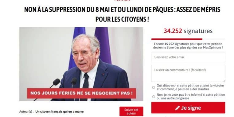 Une pétition lancée contre la suppression de deux jours fériés