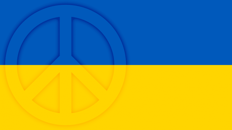 Illustration du drapeau ukrainien bleu et jaune.