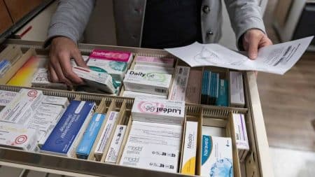 Homme-Faux-Documents-Medicaments
