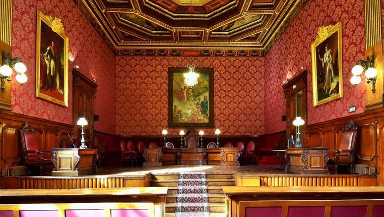 Salle d’audience de la cour d’appel de Bordeaux.