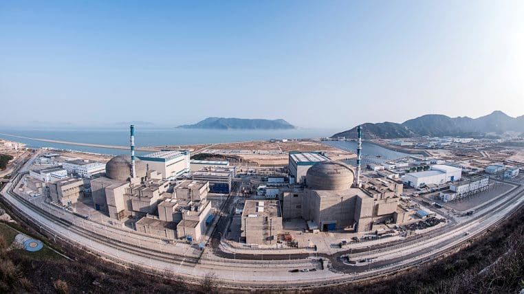 Vue extérieure de la centrale nucléaire de Taishan en Chine