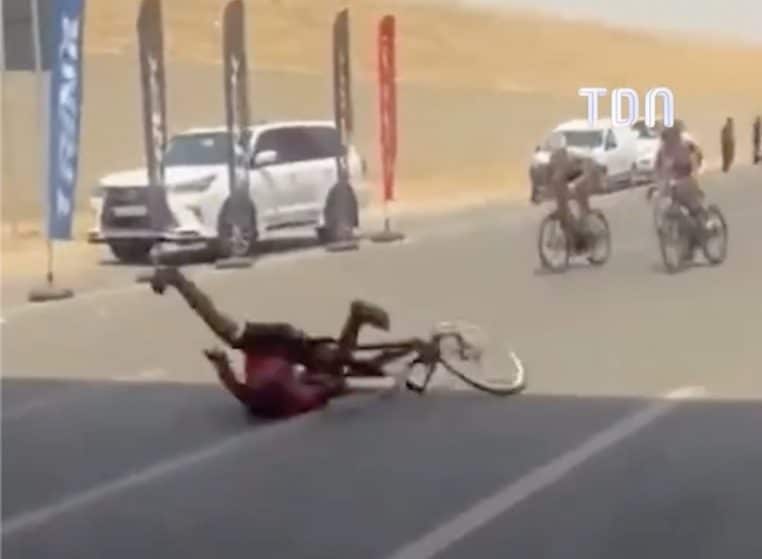 Cycliste chute
