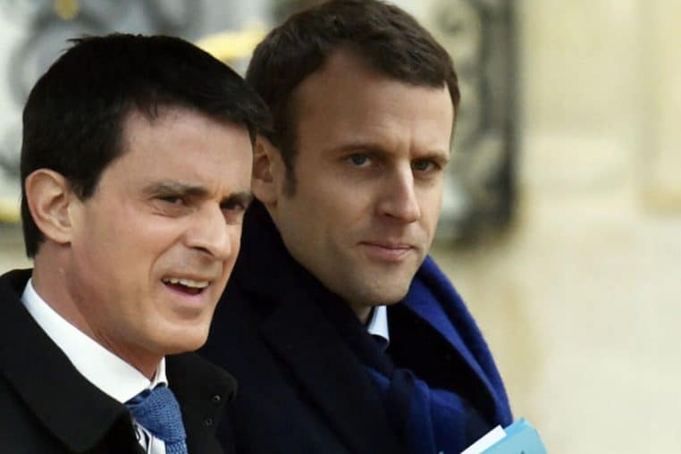 emmanuel macron manuel valls @afp