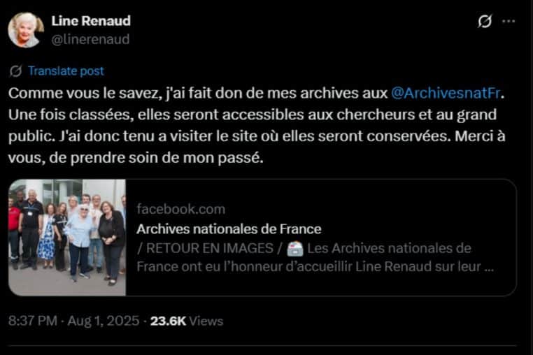 line renaud tweet