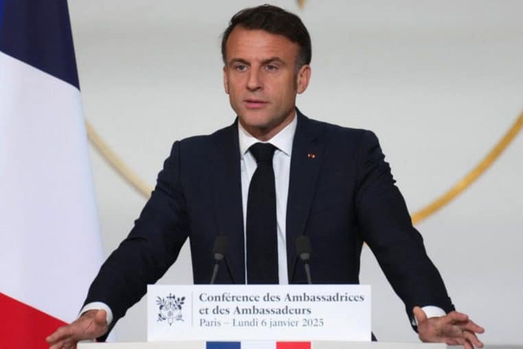 macron conference @afp