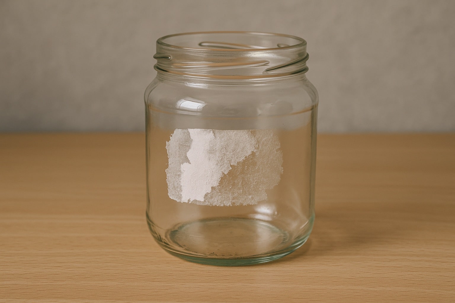 Pot avec étiquette collée