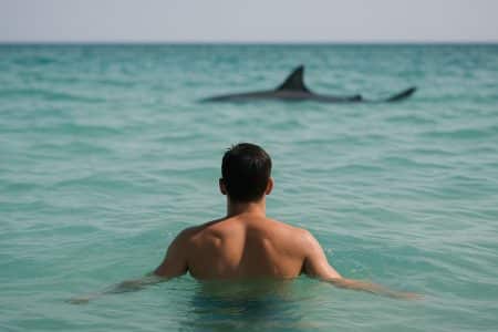 requin nage mer