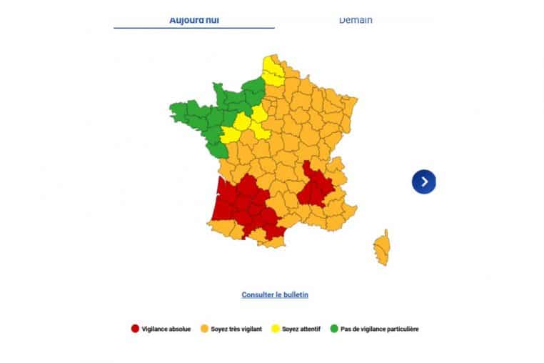 vigilances 12 aout 2025 @meteo france