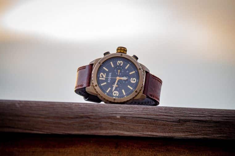 wrist watch, clock, chronograph, stopwatch, timepiece, modern, retro, fossil, leather, brass, clock face, fashion, wood, wrist watch, clock, clock, clock, clock, clock